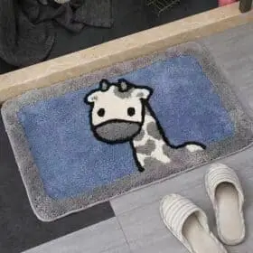 giraffe bathroom rug