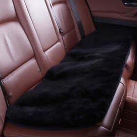 black fur car seat cover