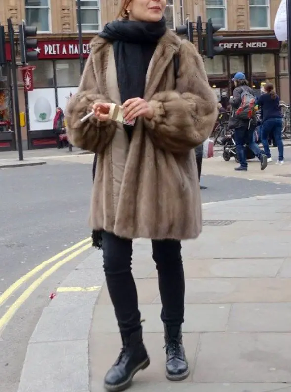 small fur coat