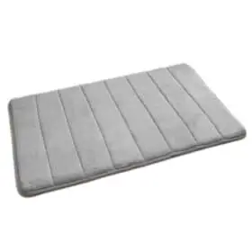 grey memory foam bath mat